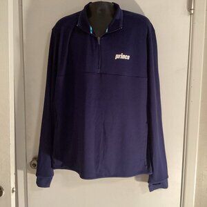 NWT Prince Pickleball Men's 1/4 Zip Ponte Track Jacket Navy Blue Size XXL